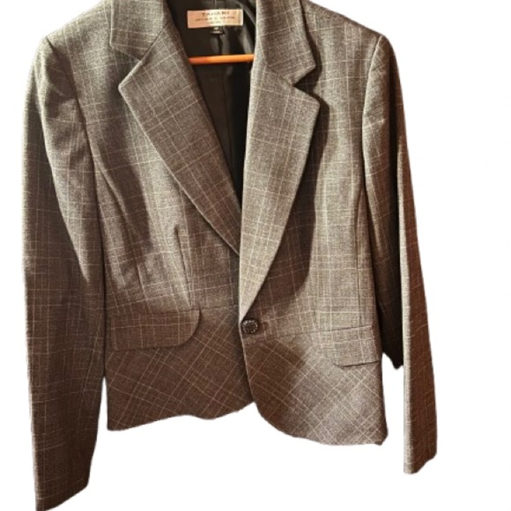 Complete suit!! Tahari Arthur S Levine from Dillards Gray Check Blazer & Pants